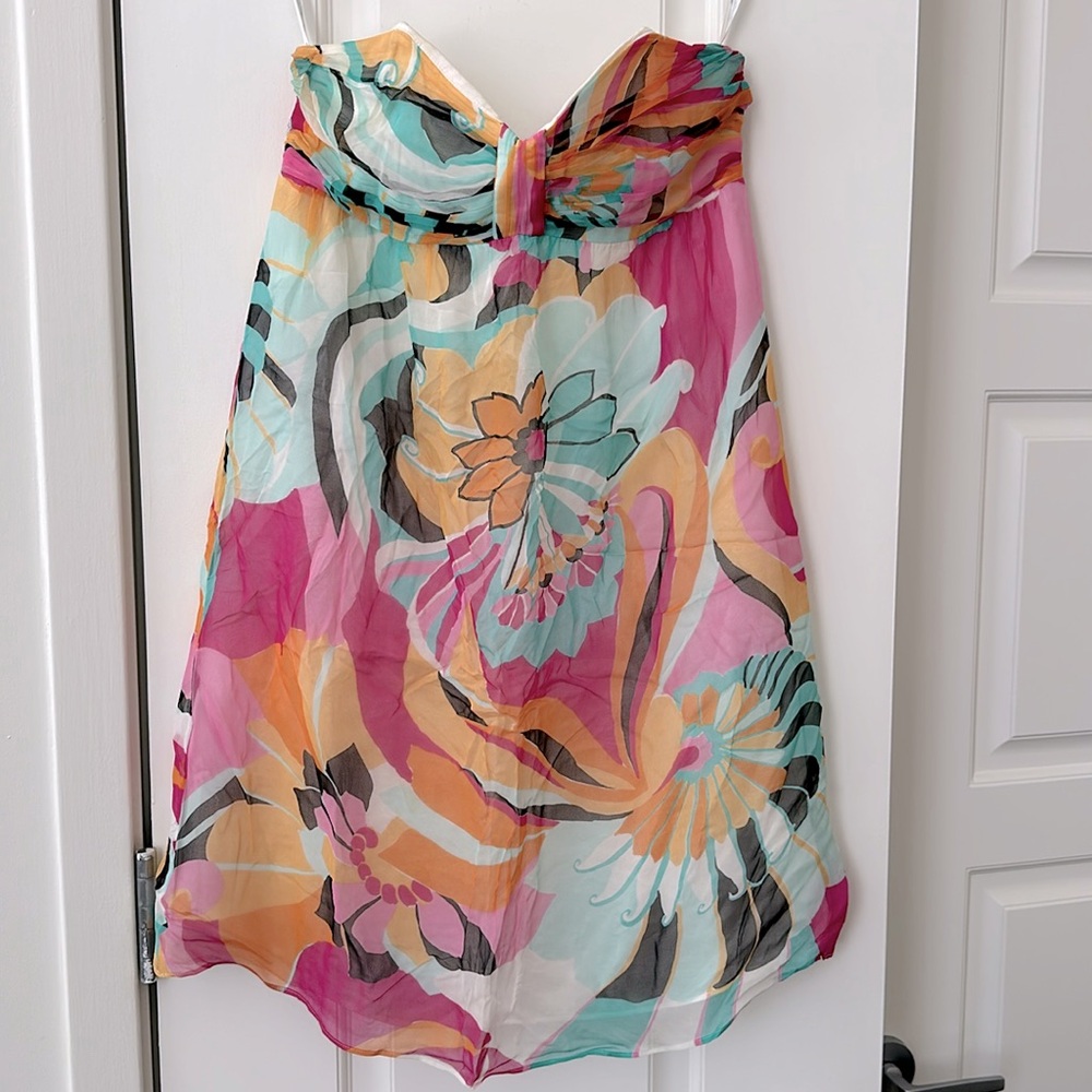 Shoshanna Floral Strapless Dress Size 8